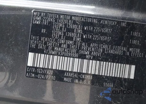 2023 Toyota Rav4 Hybrid Xle z USA, uszkodzony, nr VIN 4T3RWRFV3PU099996